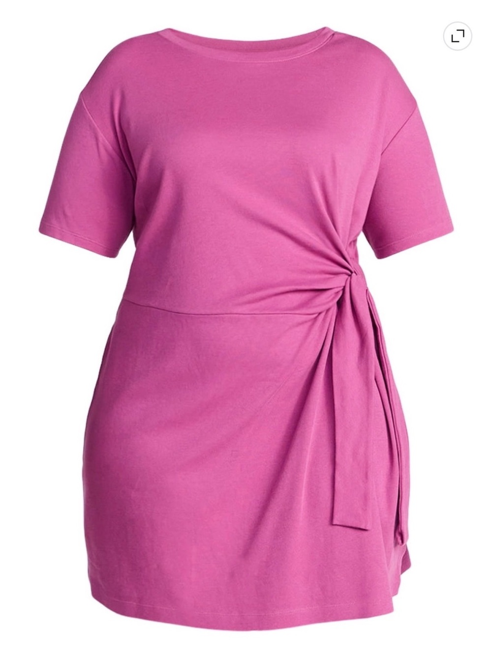 NWT Terra & Sky Meadow Mauve Short Sleeve Front Twist Dress Size XXXL (3X)